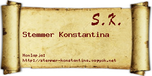 Stemmer Konstantina névjegykártya